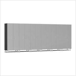 6-Piece Tall Garage Cabinet Kit in Stardust Silver Metallic