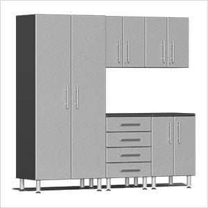5-Piece Garage Cabinet Kit in Stardust Silver Metallic