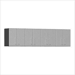 4-Piece Garage Wall Cabinet Kit in Stardust Silver Metallic