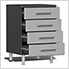 8-Piece Garage Cabinet Kit with 2 Channeled Worktops in Stardust Silver Metallic