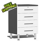 Ulti-MATE Garage Cabinets 4-Drawer Garage Cabinet in Starfire White Metallic