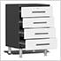 10-Piece Garage Cabinet Kit with Bamboo Worktop in Starfire White Metallic