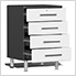 17-Piece Garage Cabinet Kit with Bamboo Worktop in Starfire White Metallic