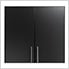 Elite 32" Black Tall Wall Cabinet