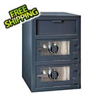 Hollon Safe Company Front Load Double-Door Depository Safe with Electronic Locks