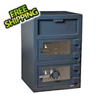 Hollon Safe Company Front Load Double-Door Depository Safe with Electronic and Key Locks