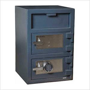 Front Load Double-Door Depository Safe with Electronic and Key Locks