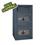 Hollon Safe Company Front Load Double-Door Depository Safe with Combination Locks