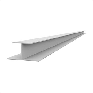 49" PVC Slatwall H Trim (White)