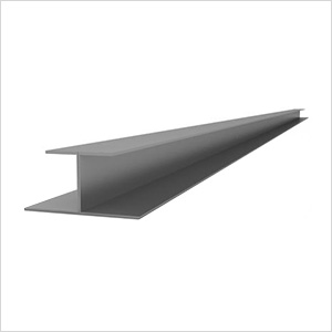 49" PVC Slatwall H Trim (Light Grey)