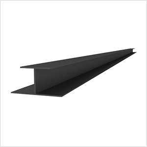 49" PVC Slatwall H Trim (Charcoal)