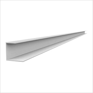 49" PVC Slatwall J Trim (White)