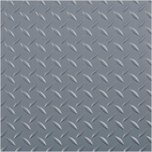 8.5' x 24' Diamond Tread Garage Floor Roll (Grey)