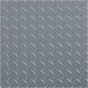 8.5' x 24' Diamond Tread Garage Floor Roll (Grey)