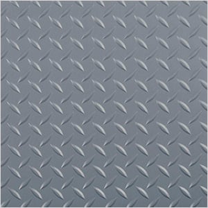 8.5' x 100' Diamond Tread Roll-Out Trailer Floor (Grey)