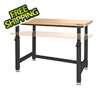 Seville Classics UltraHD Height Adjustable Heavy-Duty Wood Top Workbench