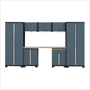 8-Piece Garage Cabinet Set in Grey