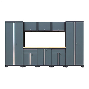 9-Piece Garage Cabinet Set in Grey