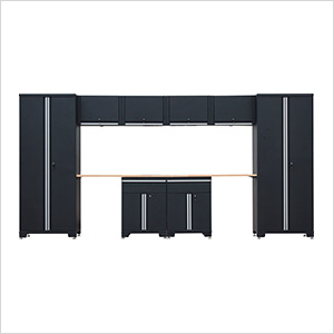 10-Piece Garage Cabinet Set in Black