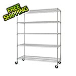 Trinity Chrome 5-Tier Wire Shelving Rack