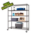 Trinity Black 5-Tier Wire Shelving Rack