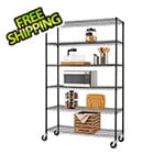 Trinity Black 6-Tier Wire Shelving Rack