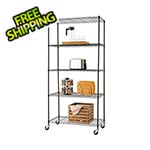 Trinity Black 5-Tier Wire Shelving Rack