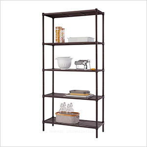 Bronze 5-Tier Slat Shelving Rack