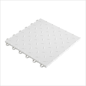 12" x 12" White Garage Floor Tile