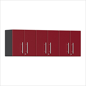 3-Piece Garage Wall Cabinet Kit in Ruby Red Metallic