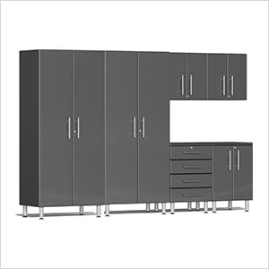 6-Piece Garage Cabinet Kit in Graphite Grey Metallic