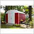 Red Barn Steel Storage Shed - 10' x 14'
