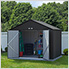 Ezee Shed 10 x 8 ft. Charoal Steel Storage Shed