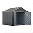 Ezee Shed 10 x 8 ft. Charcoal and Cream Trim Steel Storage Shed