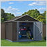 Ezee Shed 10 x 8 ft. Charcoal and Cream Trim Steel Storage Shed