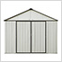 Ezee Shed 10 x 8 ft. Cream with Charcoal Trim Steel Storage Shed