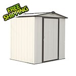 Arrow Sheds Ezee Shed 6 x 5 ft. Cream with Charcoal Trim Steel Storage Shed