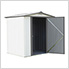 Ezee Shed 6 x 5 ft. Cream with Charcoal Trim Steel Storage Shed