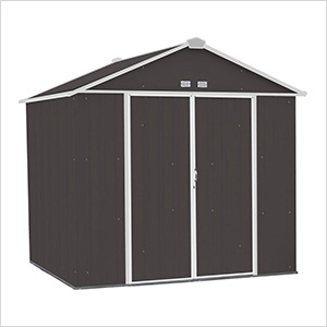 Ezee Shed 8 x 7 ft. Charoal with Cream Trim Steel Storage Shed