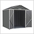 Ezee Shed 8 x 7 ft. Charoal with Cream Trim Steel Storage Shed