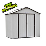 Arrow Sheds Ezee Shed 8 x 7 ft. Cream with Charcoal Trim Steel Storage Shed