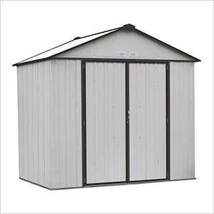 Ezee Shed 8 x 7 ft. Cream with Charcoal Trim Steel Storage Shed