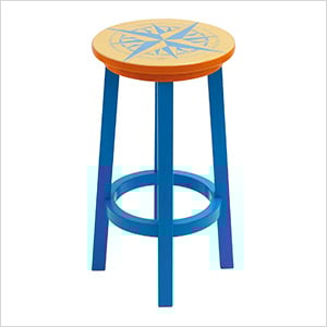 Nautical Compass Bar Stool