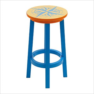 Nautical Compass Bar Stool