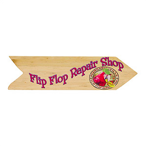 Flip Flop Repair Shop Directional Garden Sign