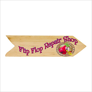 Flip Flop Repair Shop Directional Garden Sign