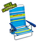 Margaritaville Blue/Green Stripe 5-Position Beach Chair