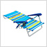 Blue/Green Stripe 5-Position Beach Chair