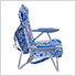 Blue Floral 4-Position Backpack Beach Chair