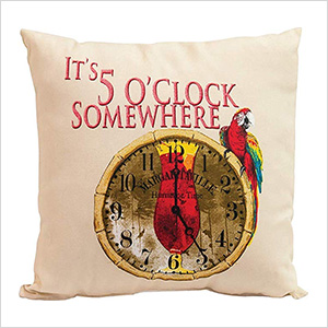 It's 5 O'Clock Somewhere Double Sided Throw Pillow